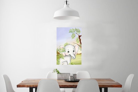 Affiche Jungle - Éléphant - Animaux - 40x60 cm