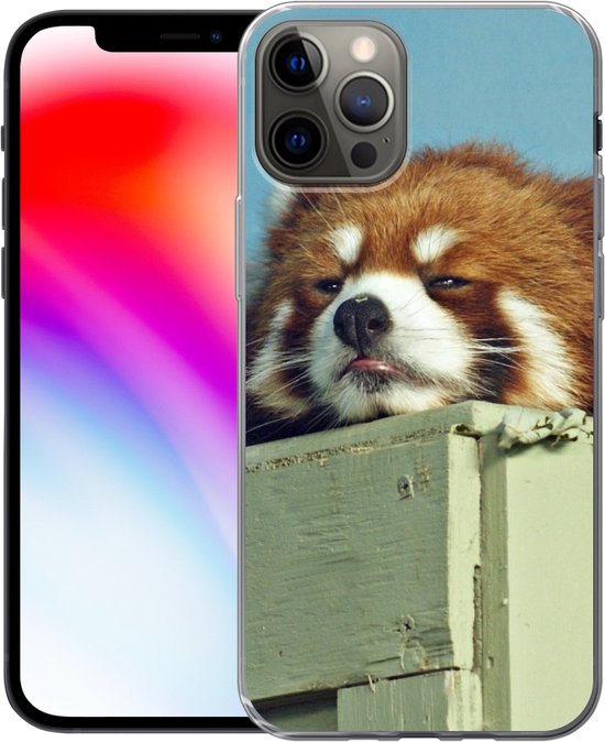 Coque iPhone 13 Pro - Panda - Bois - Rouge - Siliconen - Sinterklaas - Noël - Cadeaux - Cadeaux de chaussures