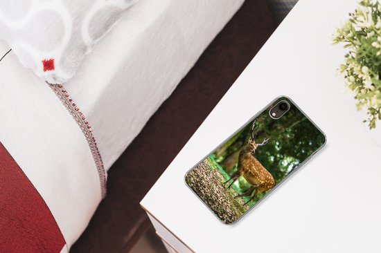 Coque iPhone XR - Cerf - Forêt - Animal - Siliconen - Sinterklaas - Noël - Cadeaux - Cadeaux de chaussures