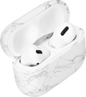 Supertarget Airpods Pro Hoesje wit Marmer - Geschikt voor Apple AirPods Pro Case "White Marble" - Airpods hoesje - Airpods case - Airpods Pro case - Airpod Pro hoesje