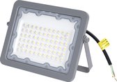 LED Bouwlamp - Aigi Zuino - 50 Watt - Natuurlijk Wit 4000K - Waterdicht IP65 - Kantelbaar - Mat Grijs - Aluminium - BES LED