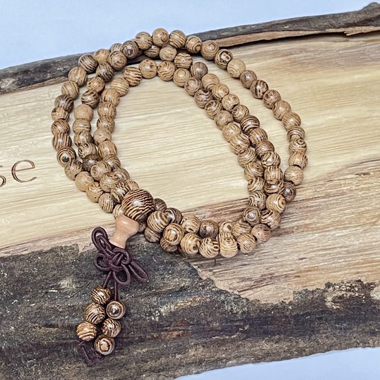 Self-Discovery Mala Yoga Armband 108 Natuurlijke Kralen met