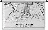 Wandkleed - Wanddoek - Kaart - Nederland - Amstelveen - 60x40 cm - Wandtapijt