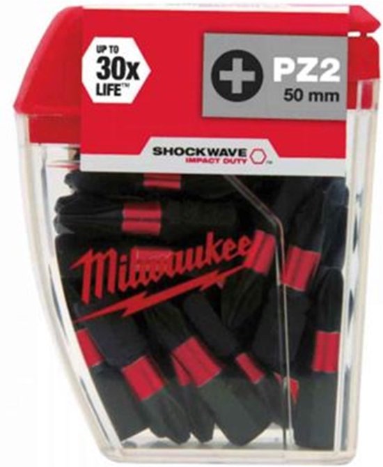 Milwaukee Shockwave Impact Duty™ schroefbits CD Tic Tac PZ2 x 50