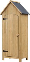 Outsunny Tuinkast houten zadeldak tuinhuisje gereedschapsschuur gereedschapshuisje gereedschapskast 845-246