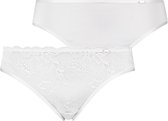 Hunkemöller Dames Lingerie 2-pack slips Angie - Wit - maat XS