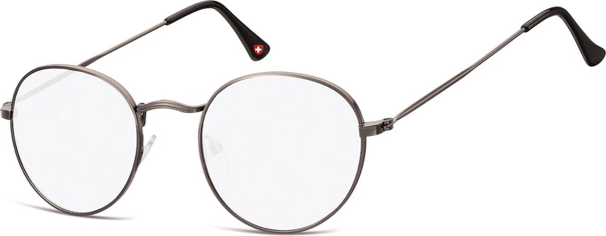 Montana Eyewear HBLF54 Blauw licht filter leesbril +3.50 Gunmetal