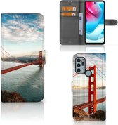 Smartphonehoesje met naam Motorola Moto G60s GSM Hoesje Golden Gate Bridge