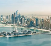Panoramische luchtfoto van de Dubai Marina skyline - Fotobehang (in banen) - 450 x 260 cm