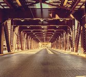 Typische brug over de Chicago River in Amerika - Fotobehang (in banen) - 250 x 260 cm