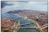 De Bosporus scheidt Europa en Azië in Istanbul - Foto op Akoestisch paneel - 120 x 80 cm