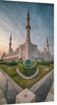 Artistiek beeld van de Grote Moskee in Abu Dhabi - Foto op Plexiglas - 40 x 60 cm