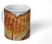 Mok - Hartvormige tosti op een bord - 350 ML - Beker