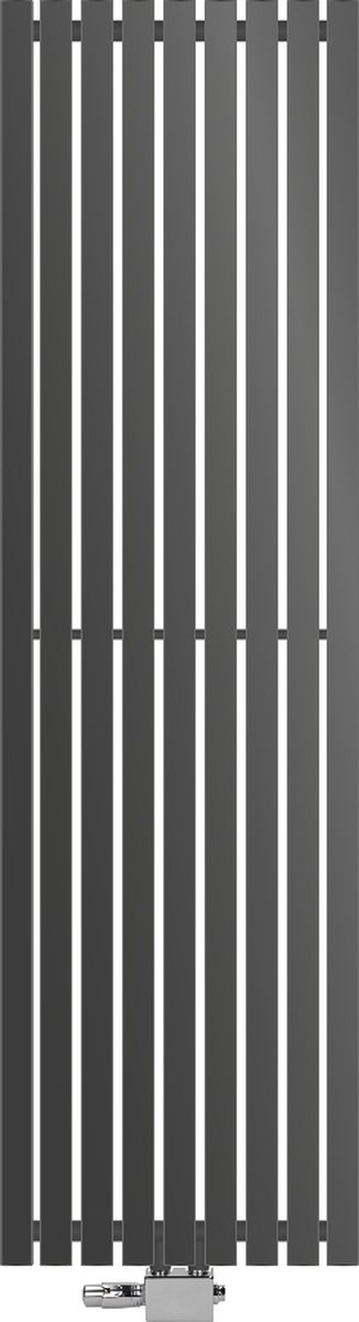 Badkamerradiator 480x1600 mm antraciet met universele aansluitset