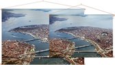 De Bosporus scheidt Europa en Azië in Istanbul - Foto op Textielposter - 120 x 80 cm