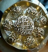 Alinterieur - Kerstbal - Aluminum - Antiek goud - d15cm - Medium