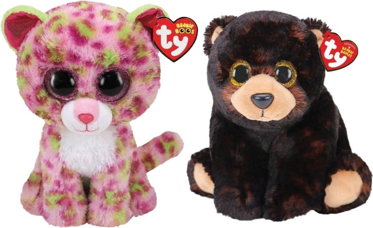 Ty - Knuffel - Beanie Buddy - Lainey Leopard & Kodi Bear