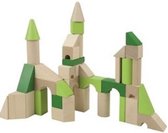 bouwblokken junior 20 mm hout bruin/groen 96-delig
