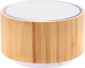 speaker Bamboo 3W bluetooth lichtbruin led 2-delig