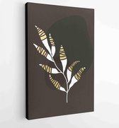 Canvas schilderij - Botanical and gold abstract wall arts vector collection. 3 -    – 1880158282 - 50*40 Vertical