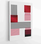 Canvas schilderij - Earth tones organic shape Art design for poster, print, cover, wallpaper, Minimal and natural wall art. 1 -    – 1873831141 - 115*75 Vertical
