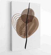 Canvas schilderij - Earth tones organic shape Art design for poster, print, cover, wallpaper, Minimal and natural wall art. 2 -    – 1868903740 - 40-30 Vertical