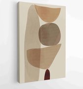 Canvas schilderij - Abstract organic shape Art design for poster, print, cover, wallpaper, Minimal and natural wall art. Vector illustration. 4 -    – 1825846475 - 80*60 Vertical