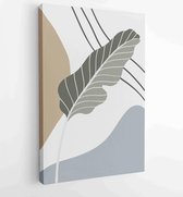 Canvas schilderij - Abstract Plant Art design for print, cover, wallpaper, Minimal and natural wall art. Vector illustration. 1 -    – 1820081960 - 50*40 Vertical