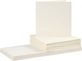 kaarten en enveloppen 15 x 15 cm 50 sets cr√®me