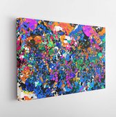 Canvas schilderij - Modern multicolor pattern. Distorted art for creative design.  -     1677150454 - 50*40 Horizontal