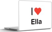 Laptop sticker - 12.3 inch - I love - Ella - Meisje - 30x22cm - Laptopstickers - Laptop skin - Cover