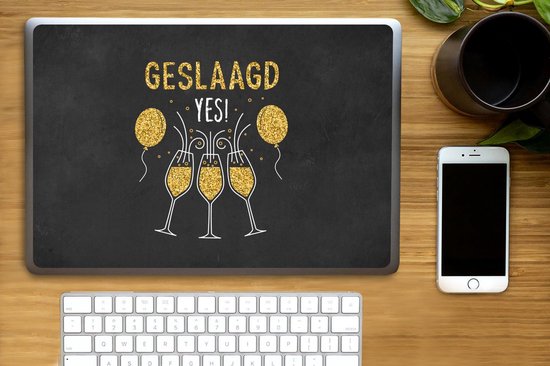 Sticker ordinateur portable - 15,6 pouces - Pass - Or - Fête