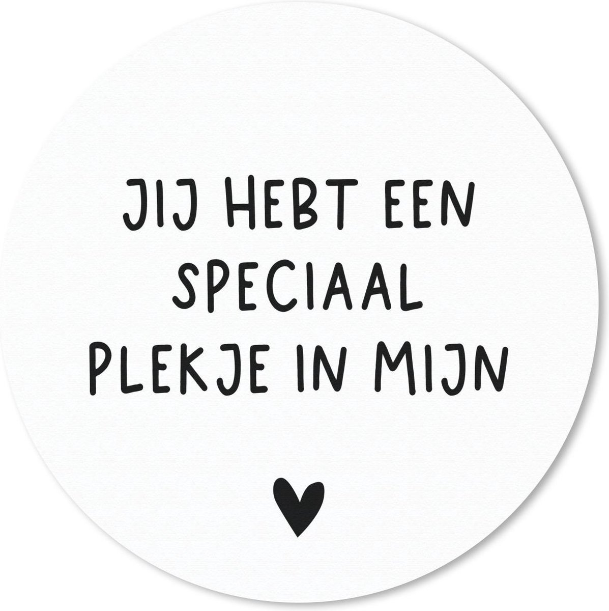 Muismat rond 20x20 cm - Mousepad Een speciaal plekje in mijn hart - Spreuken - Quotes - Ronde muismatten