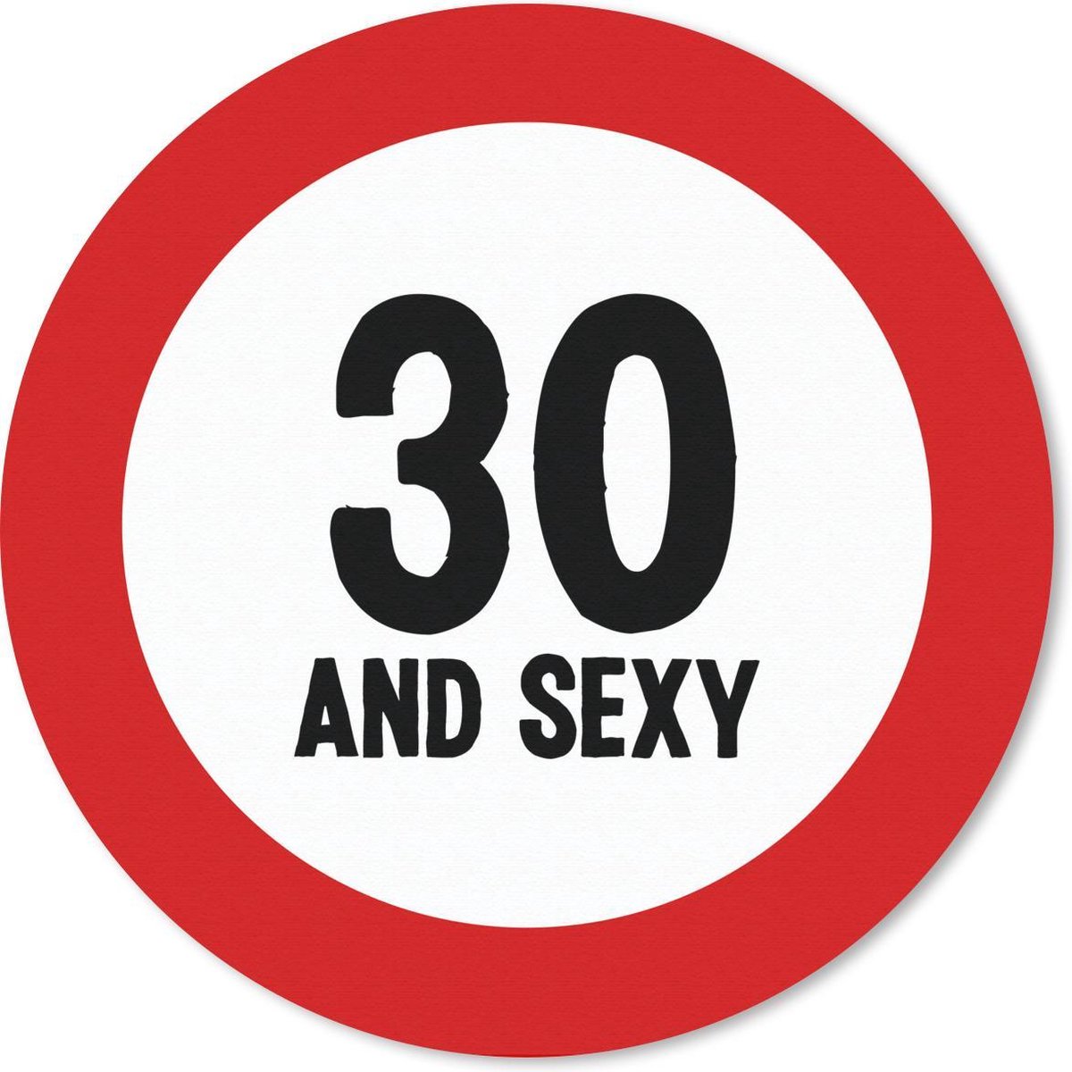 Muismat rond 20x20 cm - Mousepad Verjaardag - 30 Jaar - Feest - Ronde muismatten