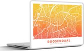 Autocollant pour ordinateur portable - 10,1 pouces - Plan de la ville - Roosendaal - Nederland - Jaune - 25x18cm - Autocollants pour ordinateur portable - Skin pour ordinateur portable - Couverture