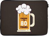 Housse ordinateur 13 pouces - Fête - Anniversaire - 80 ans - Housse ordinateur