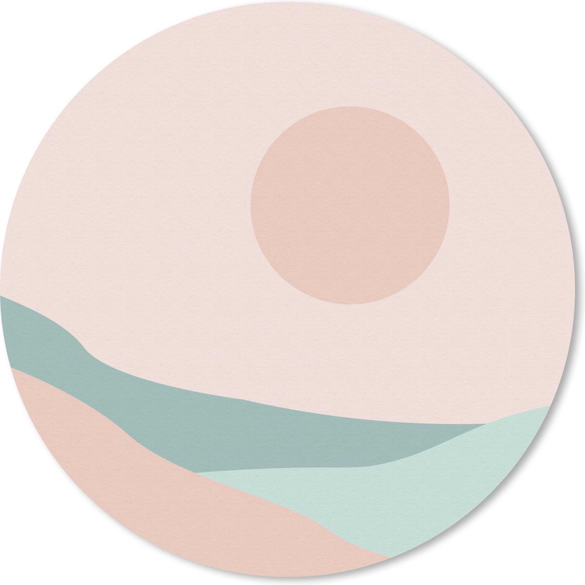 Muismat rond 30x30 cm - Mousepad Zomer - Zon - Strand - Abstract - Ronde muismatten