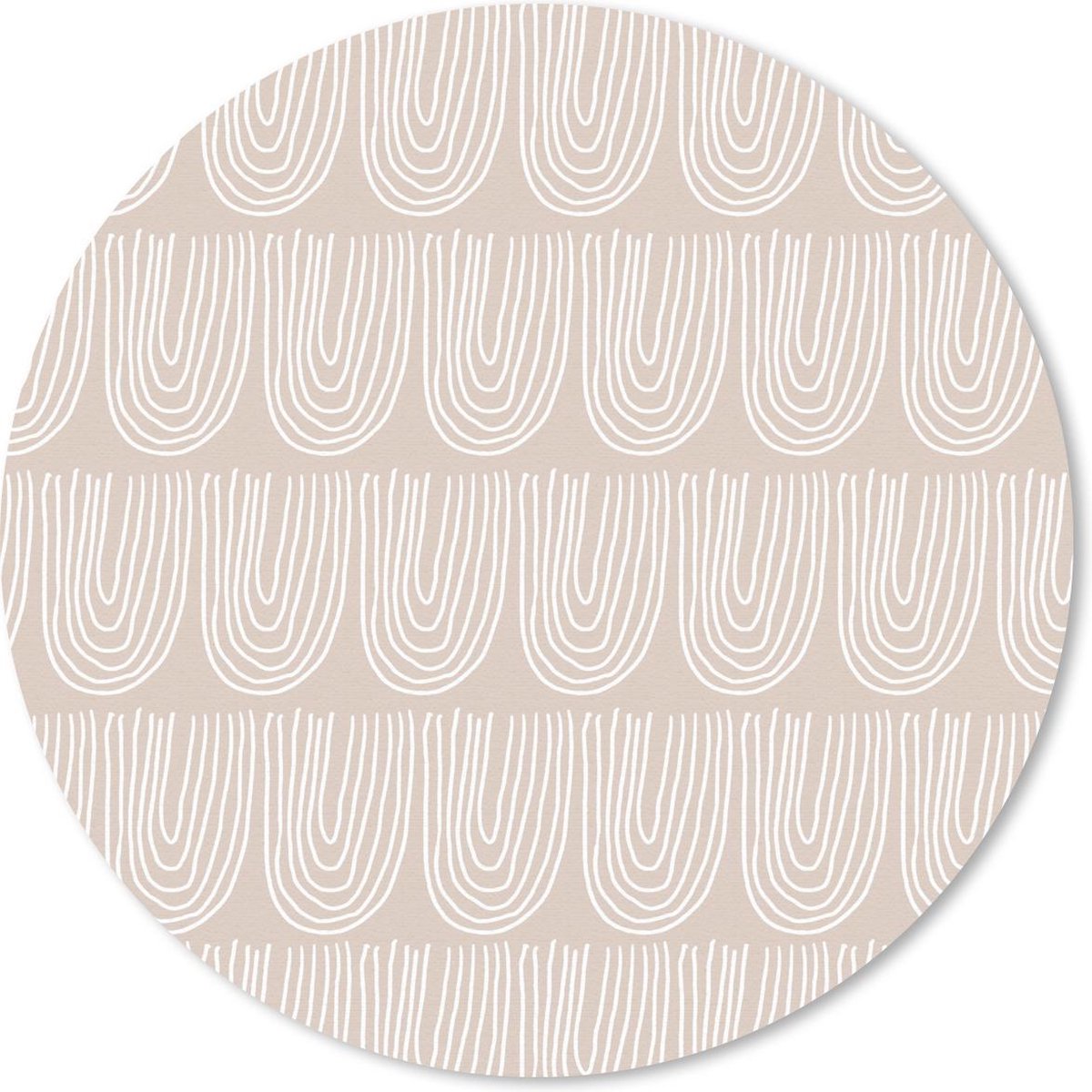 Muismat rond 30x30 cm - Mousepad Zomer - Bogen - Wit - Ronde muismatten