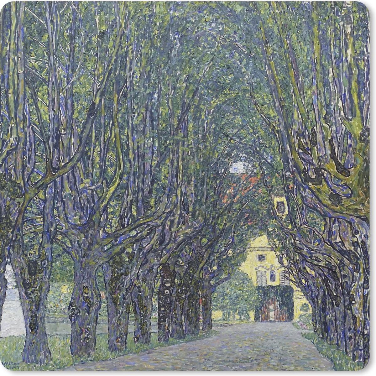 Muismat 30x30 cm - Mousepad Allee zum schloss kammer - Gustav Klimt - Muismatten