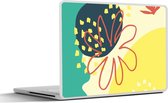 Laptop sticker - 10.1 inch - Zomer - Bloem - Pastel - 25x18cm - Laptopstickers - Laptop skin - Cover