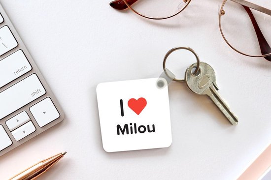 Porte-clés - Cadeaux cadeaux - J'aime - Milou - Fille - Plastique