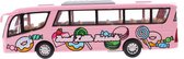 metalen bus miniatuur roze 18 cm