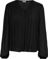 Jacqueline de Yong Blouse Jdyabigale L/s Plisse Top Wvn 15242921 Black Dames Maat - W38