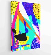 Canvas schilderij - Hand painted illustrations wall arts vector. Surface pattern design. 2 -    – 1843038784 - 115*75 Vertical