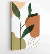 Canvas schilderij - Marble art design with abstract shape and gold pattern. Design for print, cover, wallpaper, Minimal and natural wall art. 4 -    – 1843024798 - 40-30 Vertical