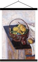 Schoolplaat - The basket of fruit - Pierre Bonnard - 60x90 cm - Zwarte latten