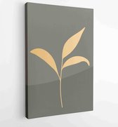 Canvas schilderij - Marble art design with abstract shape and gold pattern. Design for print, cover, wallpaper, Minimal and natural wall art. 3 -    – 1843002343 - 80*60 Vertical