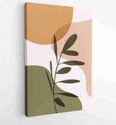 Canvas schilderij - Abstract organic shape background design for wedding invitation, clipart, print, cover, wallpaper, Wall art, Mid century modern art. 4 -    – 1815034412 - 115*7