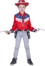 Verkleedpak cowboy hemd jongen Cowboy Jeans Boy 116