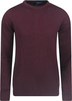 Ferlucci – Heren Trui met Ronde Hals - Bordeaux rood